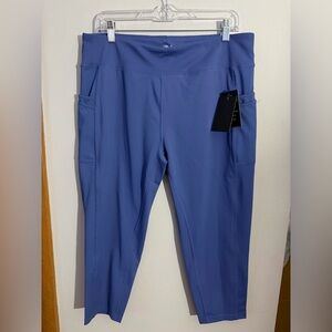 Stylish Blue High-Rise Leggings color Marlin